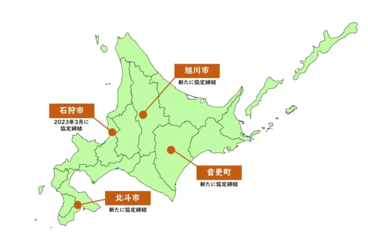 創立記念を機に北海道内の３拠点で森林づくりの協定が締結されました！