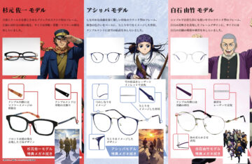 メガネサロンルックからTVアニメ『ゴールデンカムイ』3キャラクター