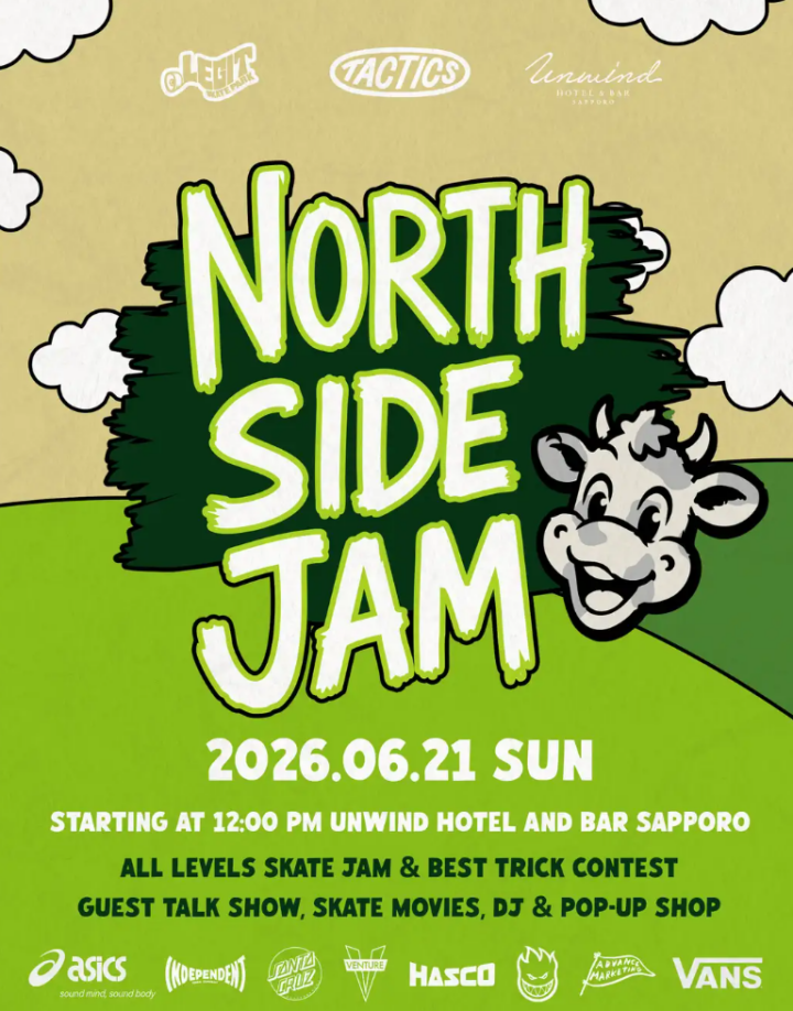 TACTICS Sapporo Storeが贈るスケートボードイベント「NORTHSIDE JAM」の画像